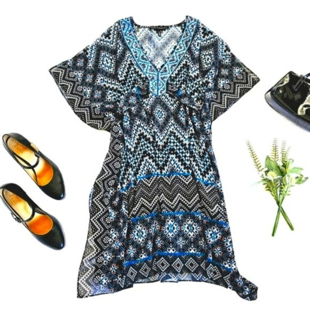 White House Black Market Geometric Swim Coverup